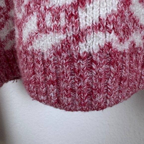 BASS Heart and Snowflake Soft Red & White Pullover Sweater GORGEOUS / Size Small - Picture 10 of 15